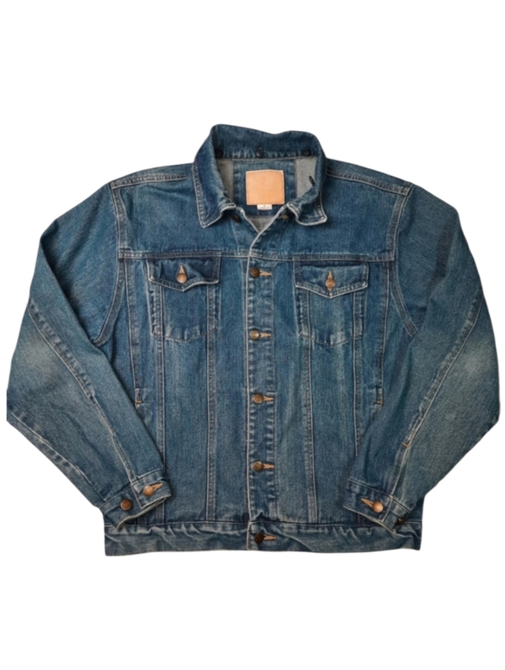 Vintage Cotton Denim Trucker Jean Jacket SZ M